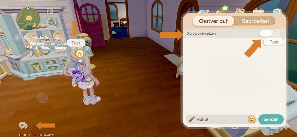 Automatische &Uuml;bersetzung von Dialogen in Heartopia